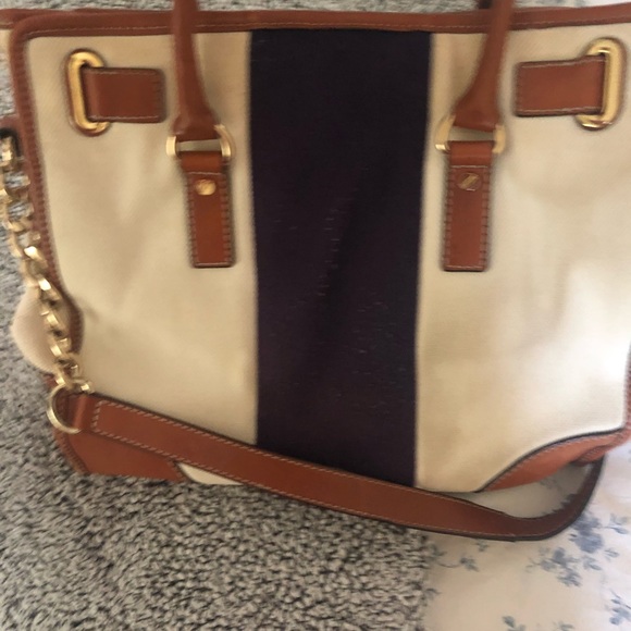 Michael Kors bag cream, navy, tan - Picture 3 of 8